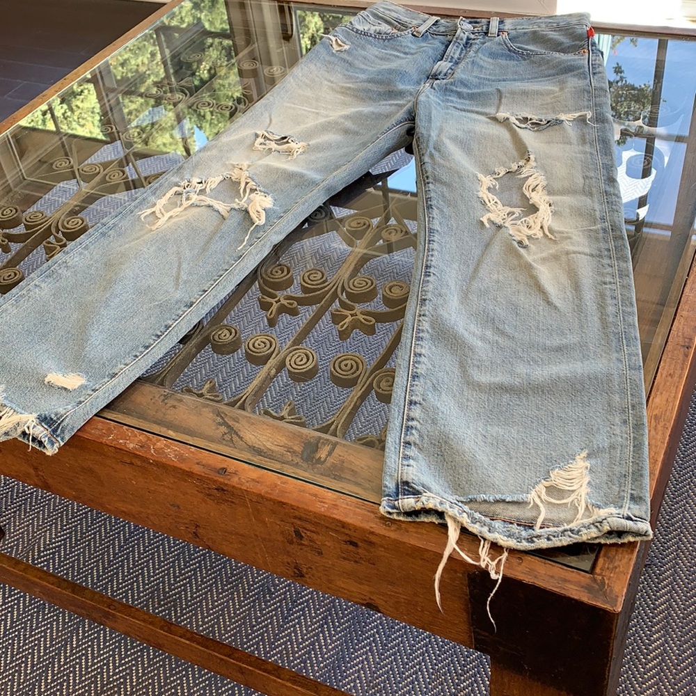 Denimist Distressed Pierce High Rise Jeans